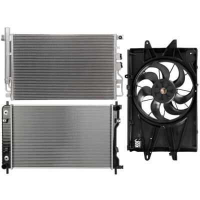 Electric Radiator Condenser Cooling Fan Kit For 2010-2016 GMC Terrain 2.4L l4