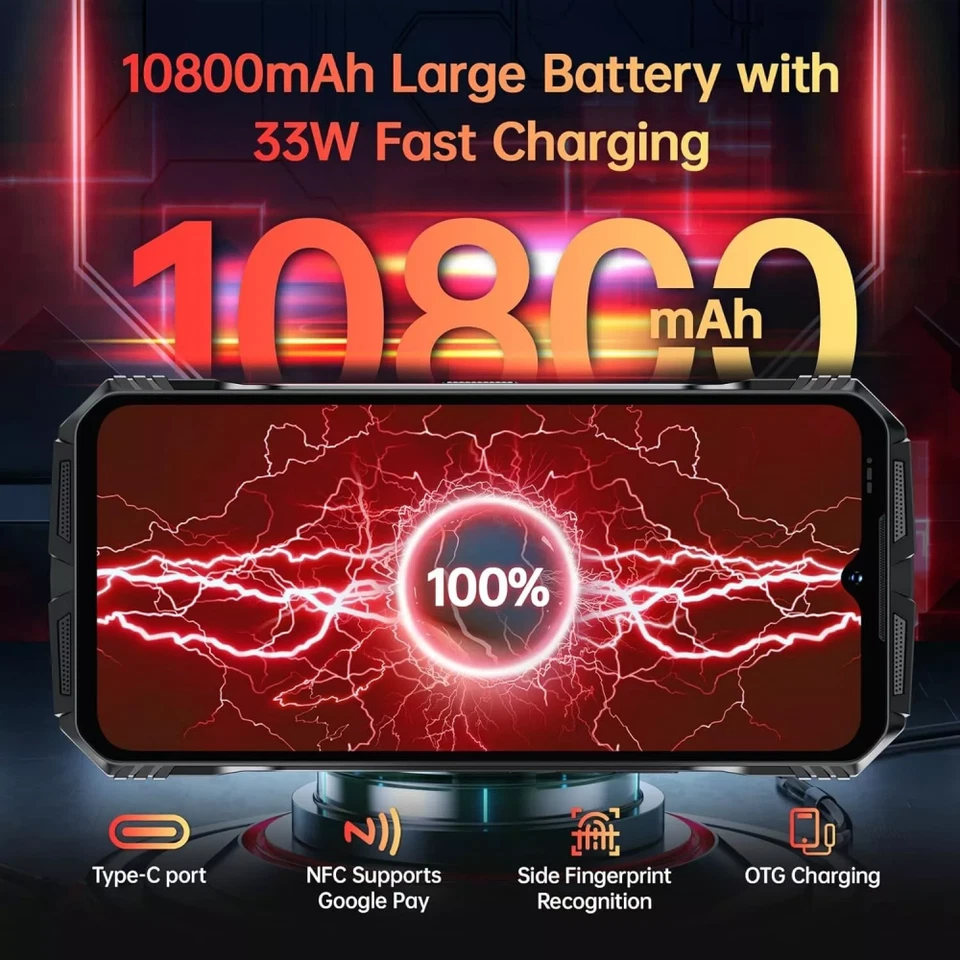 DOOGEE S118 Android 14 Phone 6.58"20GB+512GB NFC 120Hz Octa Core 10800mAh Global - Image 3 of 4