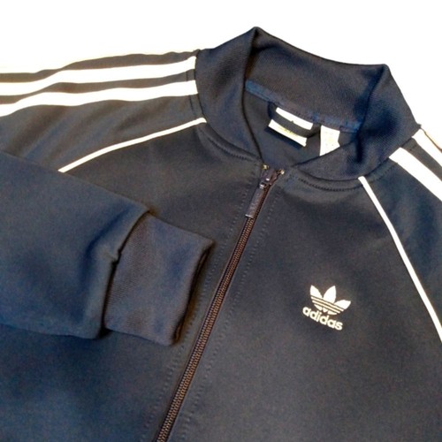ADIDAS CLASSICS Navy Blue TRACK JACKET size Xsmall/YOUTH