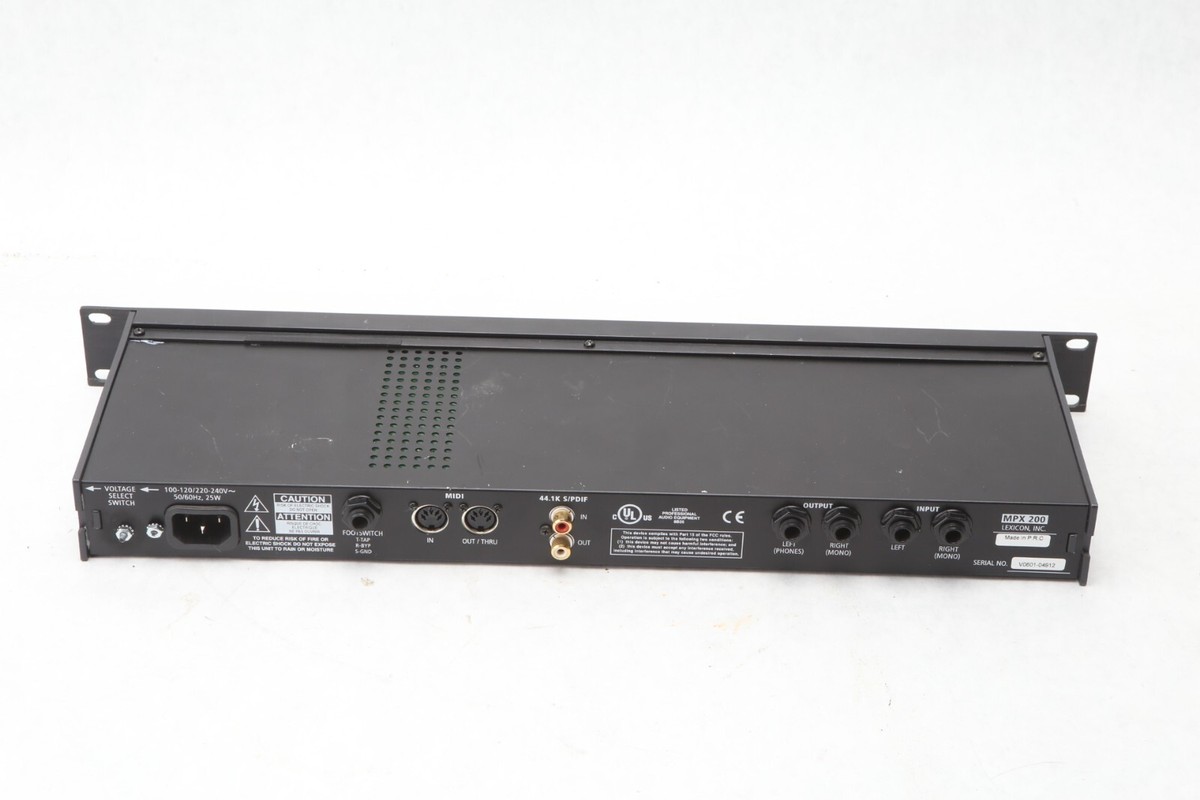 Lexicon MPX-200 Stereo Effects Processor MPX200 FX Chorus Lexicon MPX-200 Stereo Effects Processor MPX200 FX Chorus