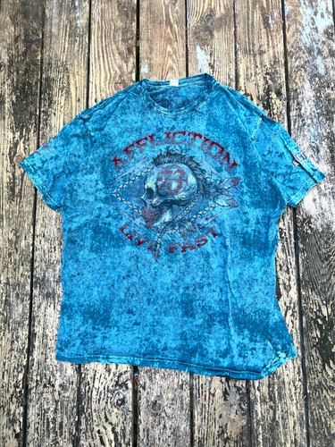 Vintage Y2K MMA Affliction grunge tee blue 2xl