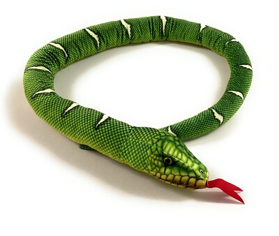Onwomania Baumphyton Phyton Snake Plush 150 cm Green, Fabric Animal