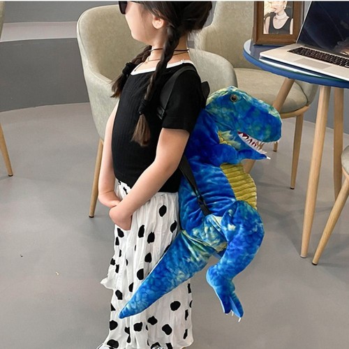 Cartoon Dinosaur Plush Backpack Funny Parent Child Shoulder Bag - Picture 6 of 21