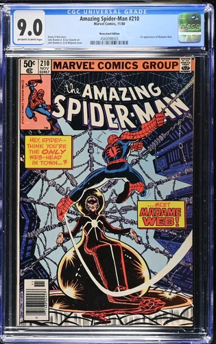 The Amazing Spider Man 210 CGC 9.0 First Appearance Madame Webb Romita Jr Art