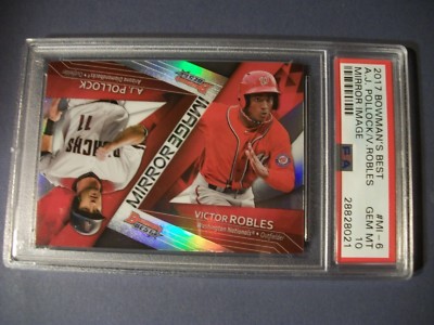 VICTOR ROBLES/AJ POLLOCK 2017 Bowman's Best Mirror Image #6 PSA GEM MINT 10