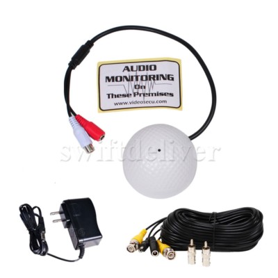 Pre-amp Microphone High Sensitive RCA Audio Sound CCTV Security Surveillance w0f