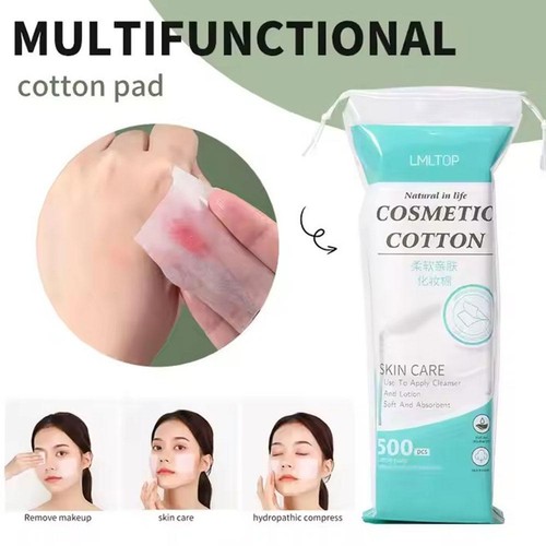 500Pcs Cotton Rounds Disposable Cosmetic Pads Thin Makeup Remover Pad HOT - Picture 3 of 9