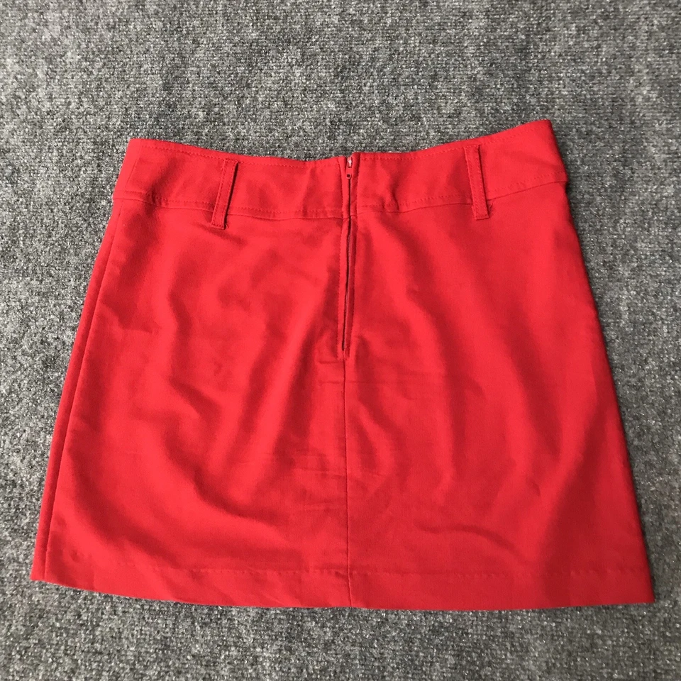 Vintage 90s Y2K Mini Skirt Juniors 5 Red Grunge Indie Rave Club Mod 60s XOXO - Image 3 of 4