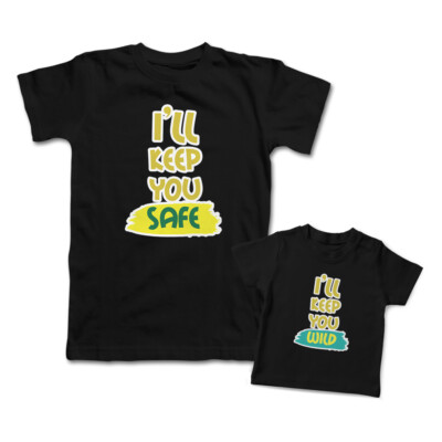 Mommy and Me Outfits I Will Keep You Wild I Will Keep You Safe Match Clothes