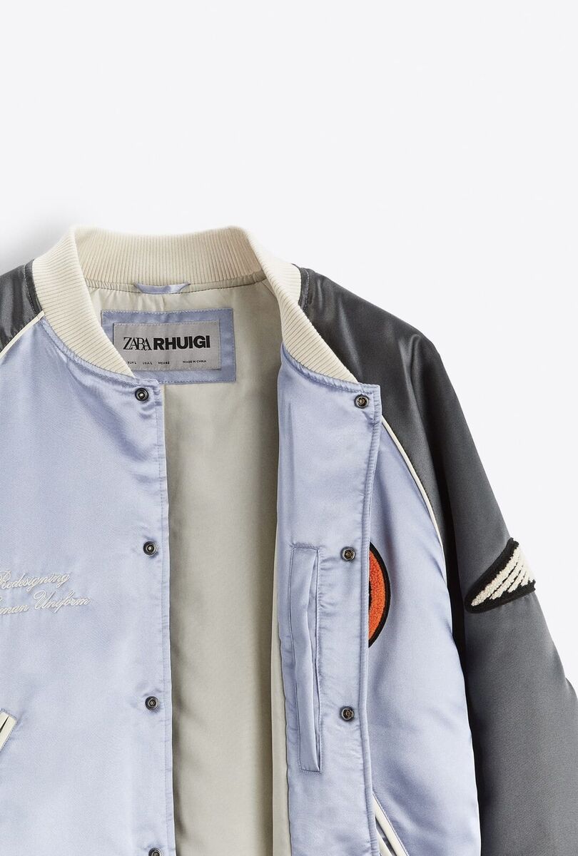 ZARA SATIN EFFECT BOMBER JACKET X RHUIGI Limited Edition ZARA SATIN EFFECT BOMBER JACKET X RHUIGI Limited Edition