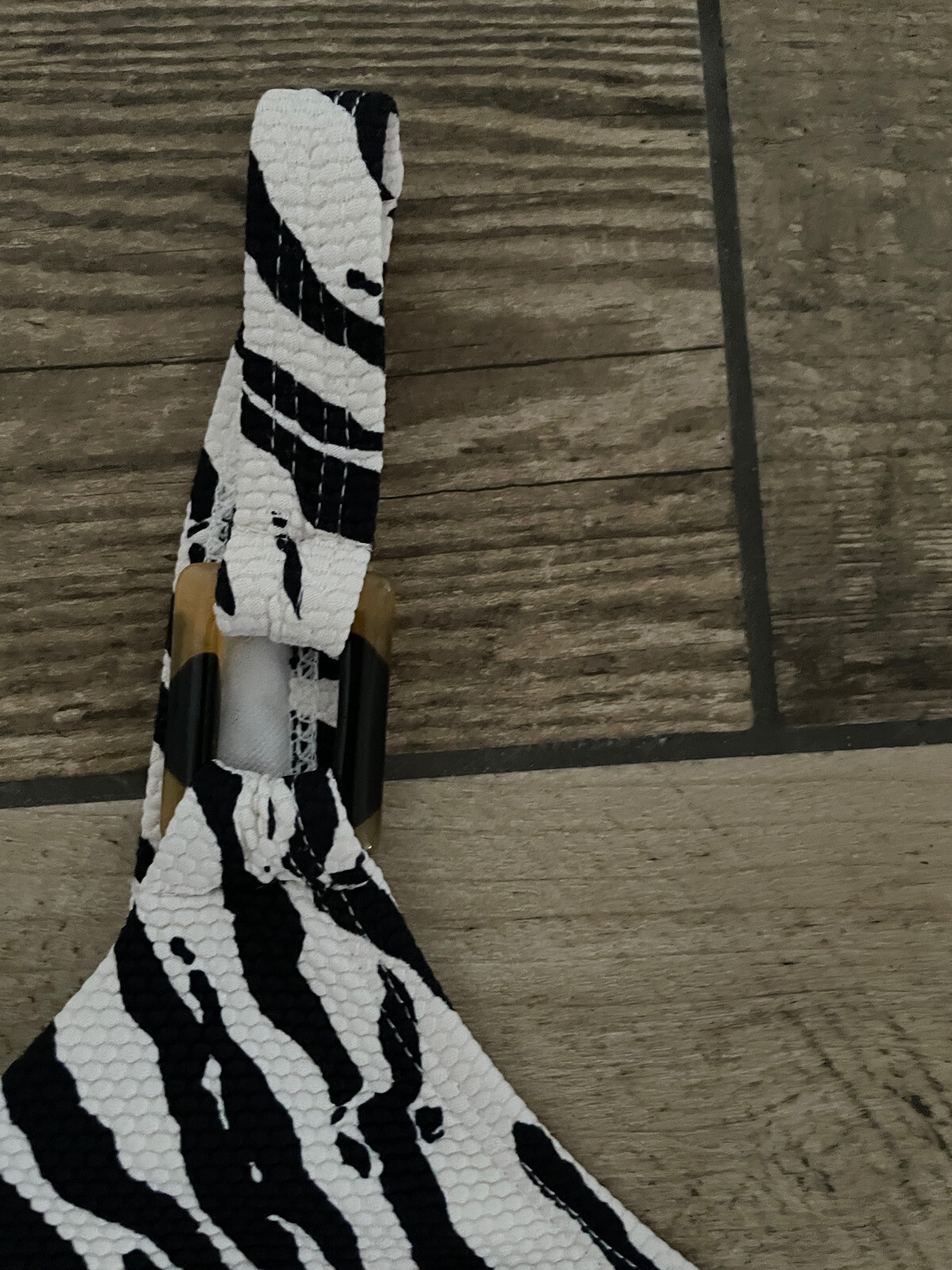 NEW? PRIMARK SWIMMING COSTUME UK 6 LINED TUMMY CONTROL B&W ZEBRA THICK