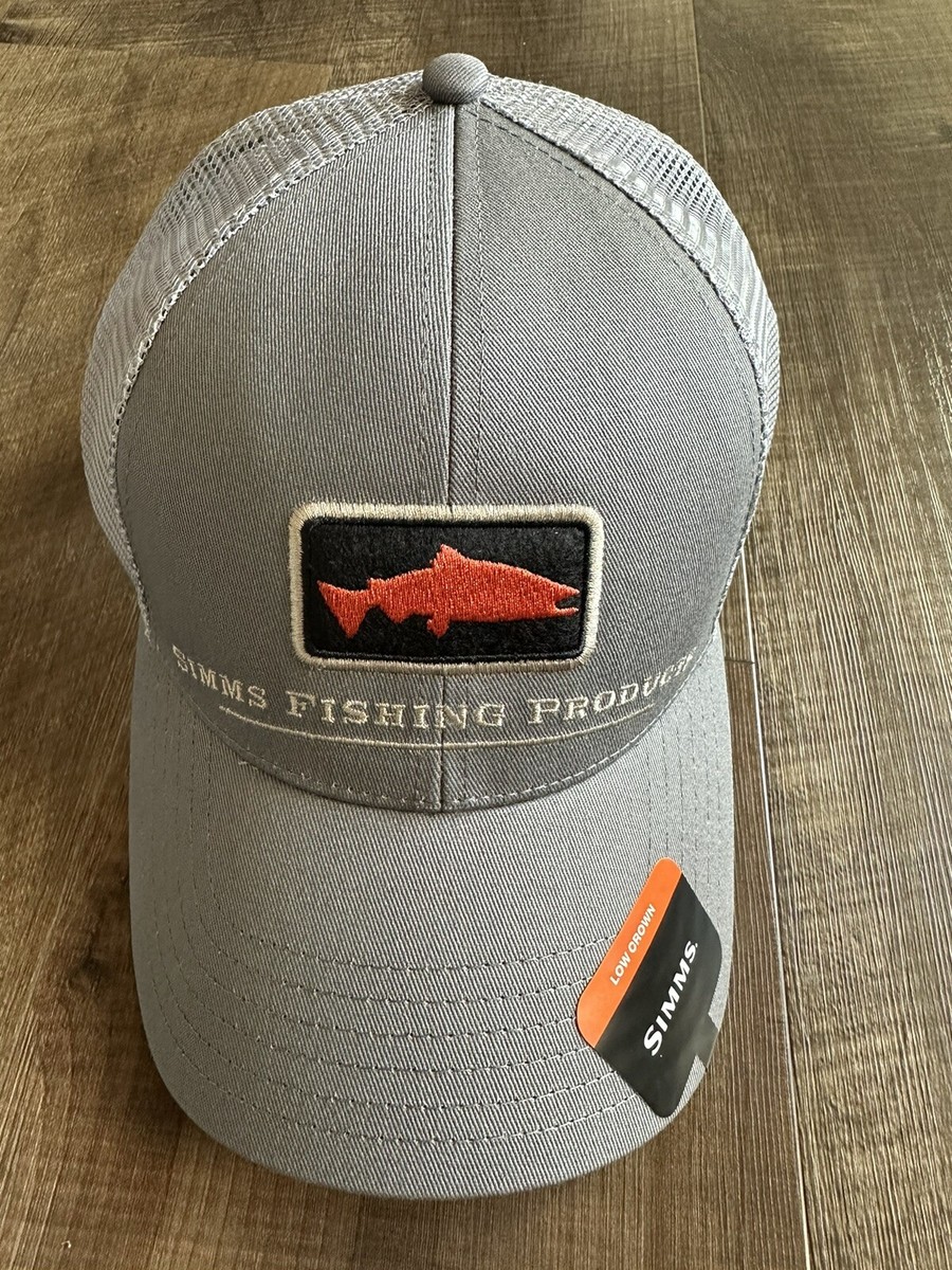 SIMMS Salmon Icon Trucker Hat Slate Kenai River Snap Back -Fly  Fishing