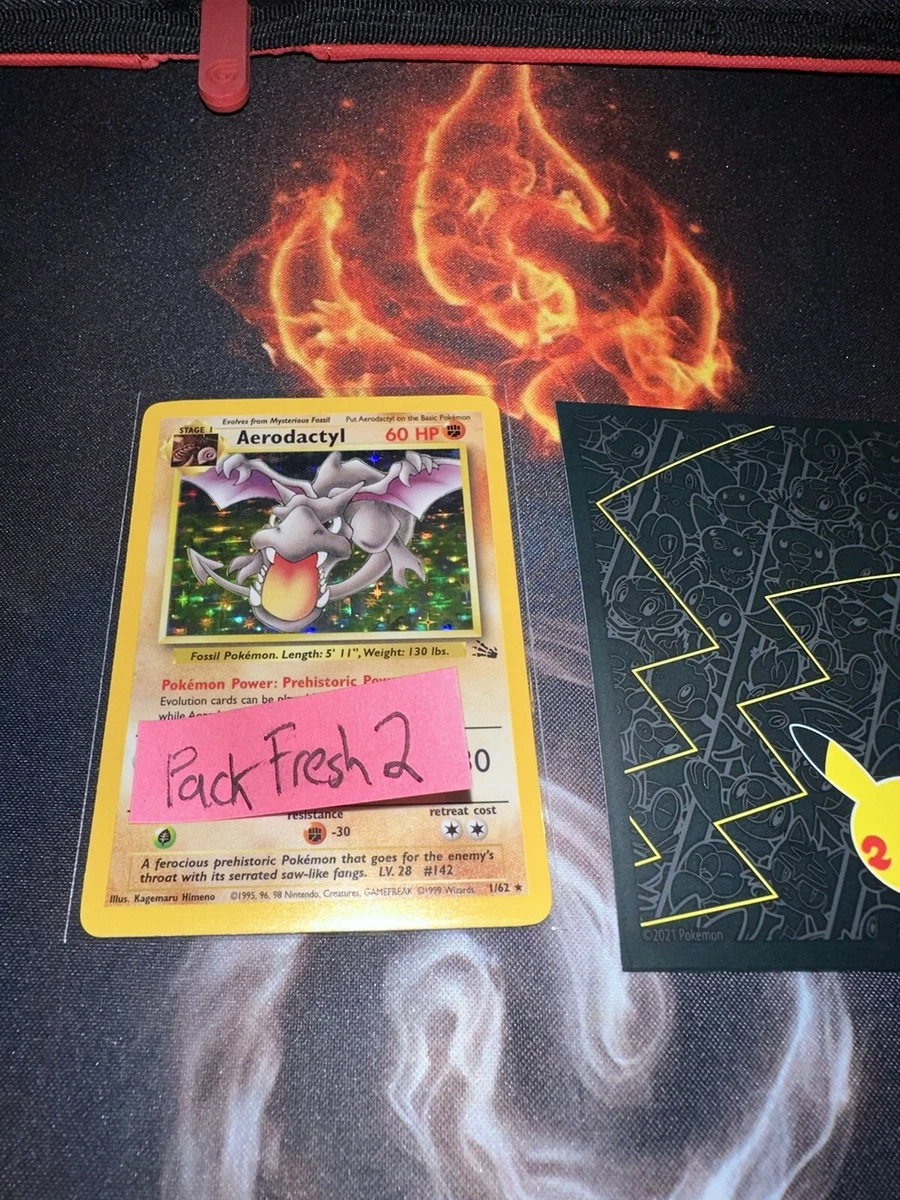 Wizards of the Coast Aerodactyl 1/62 Pokemon Fossil Set Holofoil Card