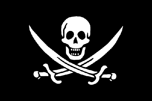 Jolly Roger Jack Rackham Piraten Flagge Fahne Stange 5' x 3' (12,7cm x 7,6cm) - Foto 1 di 1