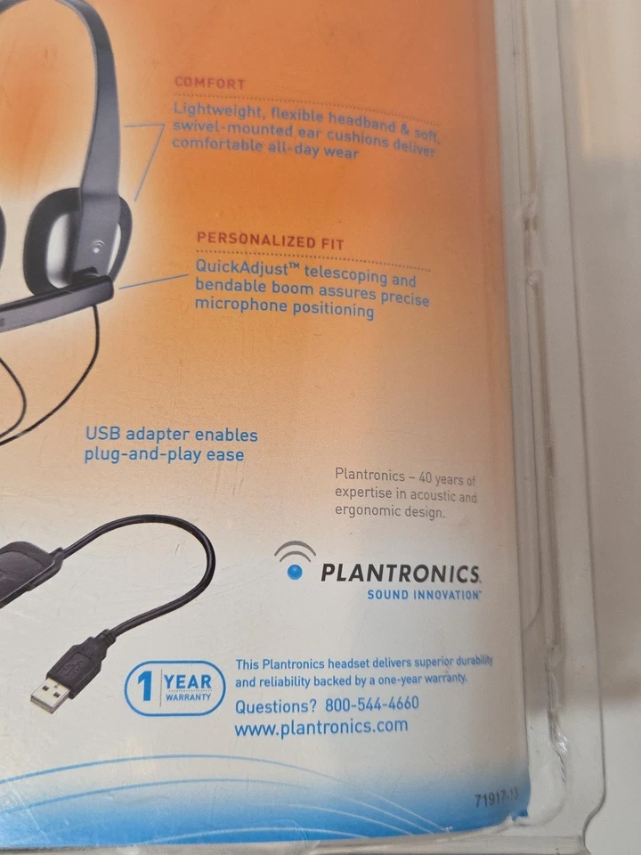 Audio 500 USB Plantronics Digital Multimedia Headset 71927-13 - Image 4 of 4