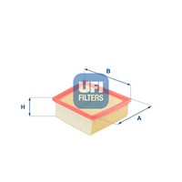 UFI Luftfilter Filtereinsatz FüR Ford Fiesta VI 1.0 Ecoboost 1.6 Ti 1.4