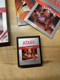 Swordquest: Fireworld & Earthworld Atari 2600 Complete In Box w/ Manual Poster