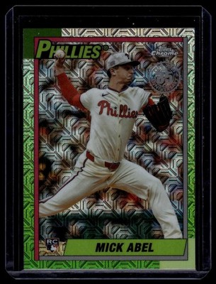 Mick Abel 2025 Topps Chrome Green Mojo Refractor Phillies 1989 Topps (35th Anniv
