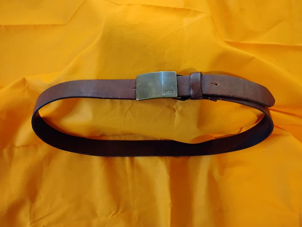 Ralph Lauren Brown  Leather Belt Brass Buckle Made in Argentina Size 36 Vintage - Image 2 of 4