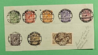 DR WHO 1917 GB (FRONT) SEAHORSE USED PALESTINE MOUNTED BRIGADE FPO NZ R76553