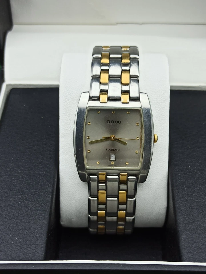 HIPER-RARO VINTAGE RELÓGIO RADO FLORENCE INCRÍVEL RELÓGIO MASCULINO FEITO NA SUÍÇA PERFEITO ESTADO ANOS 80 - Imagem 4 de 4