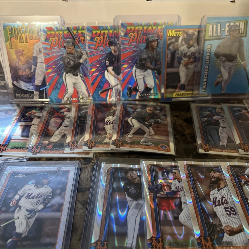 ¡Lote de 38 tarjetas Topps Chrome Mets 2025! ¡Sin duplicados! Base refractores insertos Foto 2 de 4