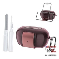for Bose New QuietComfort Earbuds 2024 Case with Phone Holder, Clear Soft TPU