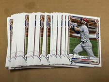 Player Lot (65x) BRYCE HARPER Phillies 2021 Bowman Baseball paper base cards