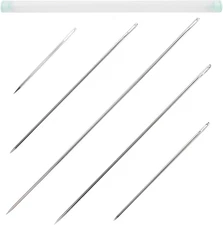5 PCS Professional Upholstery Needle, 4"/6"/8"/10"/12" Long Sewing Needles, Larg