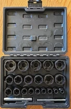 DPTOOL 22 Piece Bolt Nut Extractor Set, 1/2" and 3/8" Drive Impact Lug Nut Re...