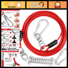 Heavy Duty 150ft Dog Tie Out Cable - Durable Outdoor Lead for Yard  Camping