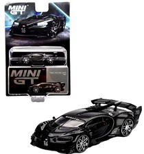 BUGATTI VISION GRAN TURISMO BLACK 1/64 DIECAST MODEL CAR MINI GT MGT00795