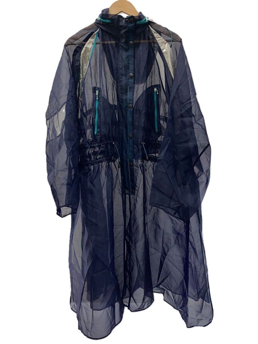 ALTRA kolor Altro Cappotto Lungo Monofilah Ripstop 2 Nylon Navy 22SCL C01111