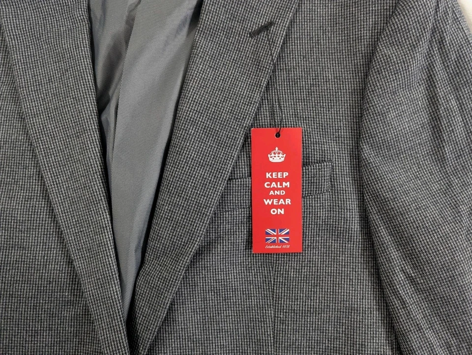 Savile Row Company Men's Sz 40 R Slim Fit Lancaster Blazer Herringbone NWT - Image 2 of 4