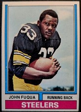1974 Topps John Fuqua #13 Pittsburgh Steelers Running Back NMT-MT