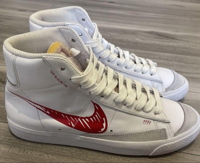 Nike Blazer Mid Vintage 77 Sneakers High Cut White/Red Size 25.5cm 