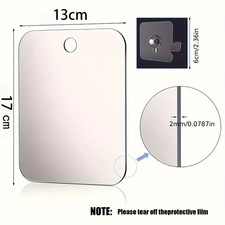 Acrylic Shower Mirror with Wall Hook Vanity Mirror Fogless Bathroom Mirror for M
