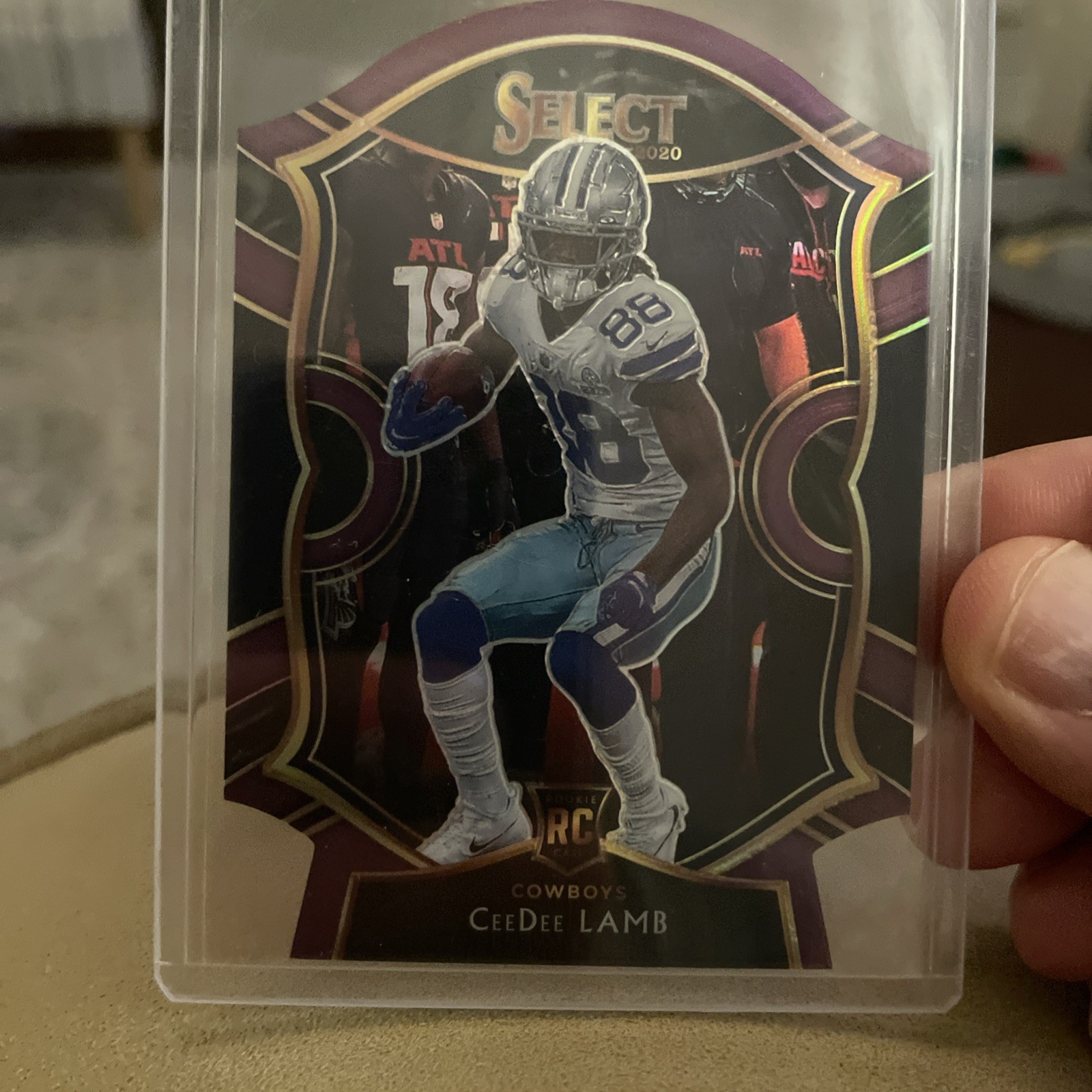 2020 Select CEEDEE LAMB Concourse Purple Die-Cut Prizm Rookie RC No. 57 Cowboys