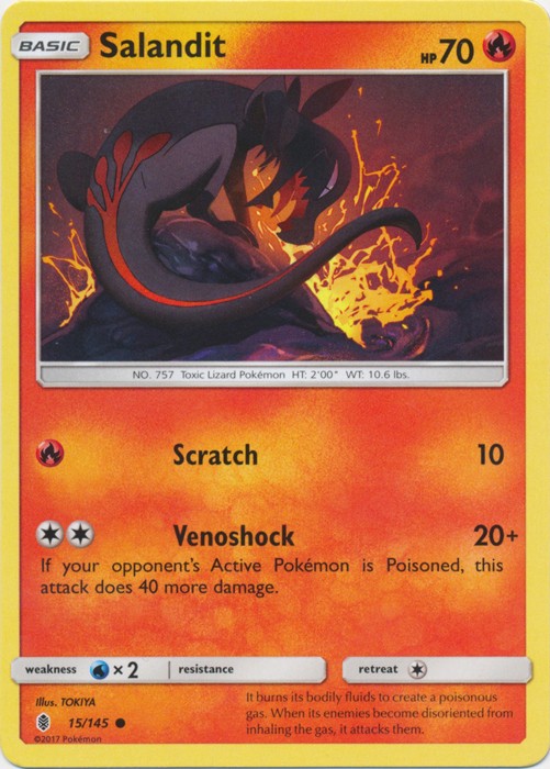 Salandit - 15/145 - Common - Near Mint
