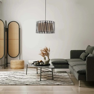 TK Lighting Pendelleuchte Hängeleuchte HARMONY NATURE Beleuchtung Lampe E27 LED