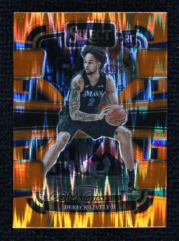 2023 Panini Select Concourse Orange Flash Prizm Dereck Lively II #76 Rookie RC