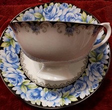 Queens Fine Bone China Cup & Saucer Rosina China Elizabeth Rose Made In England 