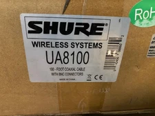 Shure UA8100 UHF Remote Antenna - 100' Foot Extension Coaxial Cable w/ BNC