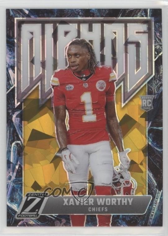 2024 Panini Zenith Alphas Gold Ice Xavier Worthy #7 1so5