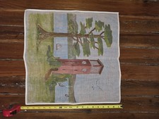 Vintage Hand Painted Needlepoint Canvas Lighthouse Coastal Nautical Scene