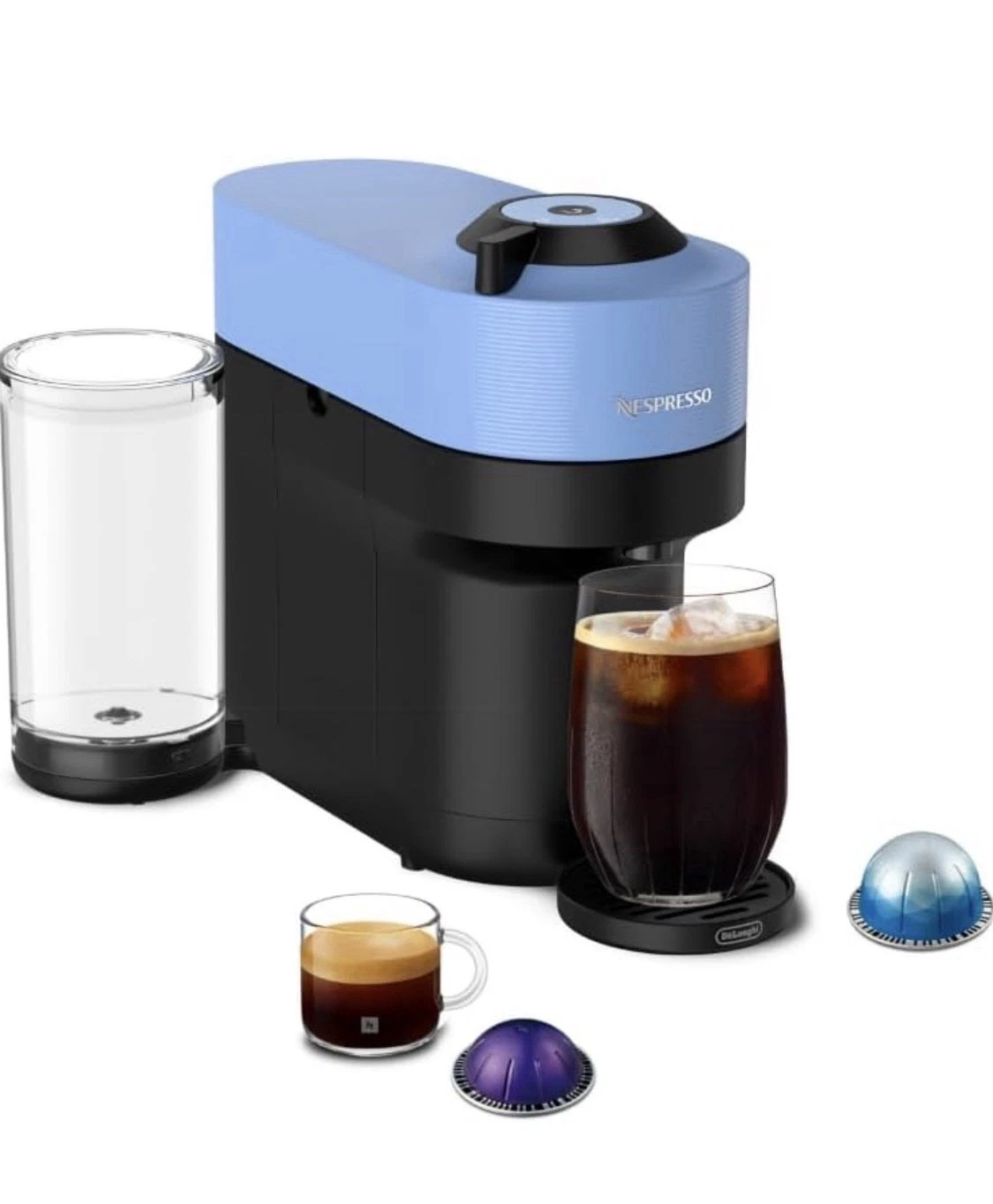 Nespresso Festive Vertuo Pop+ Coffee and Espresso Maker, Pacific Blue