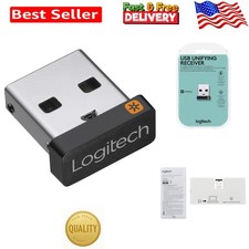 Compact Black USB Unifying Receiver: Effortless Multi-Device Connectivity, 1.23g