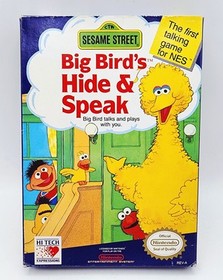 NES Sesame Street: Big Bird's Hide & Speak Complete In Box *Cart Discoloration*