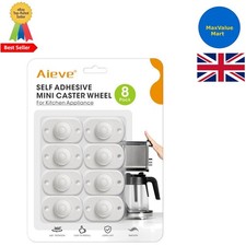 Compact Self-Adhesive Caster Wheels - 8 Pack for Smooth, Hassle-Free Kitchen Use