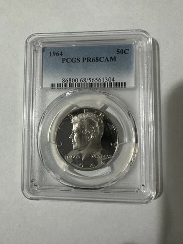 1964 PCGS Proof 68 Cameo Kennedy Silver Half Dollar